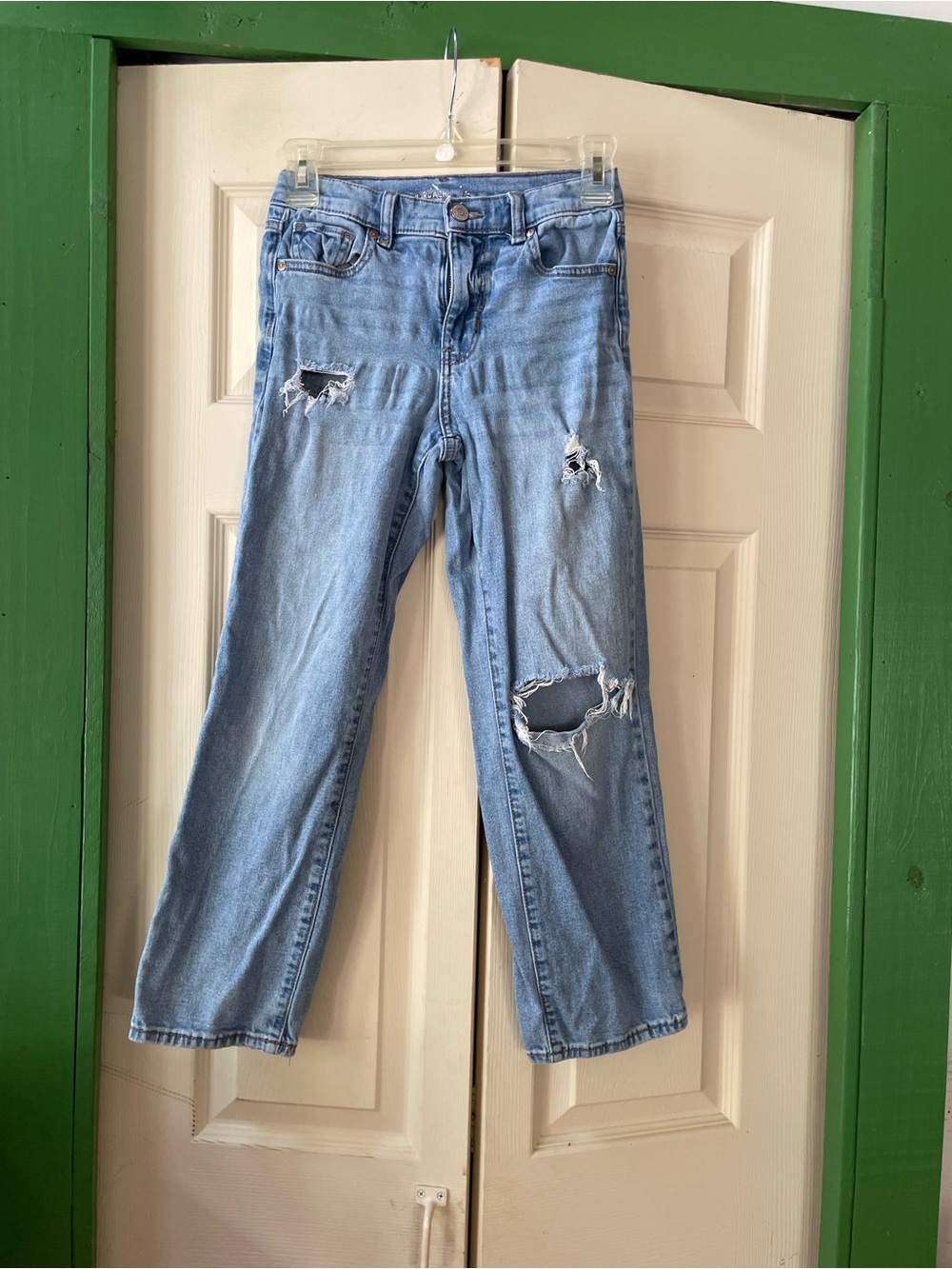 Jordache Light Blue Distressed Boyfriend Jeans